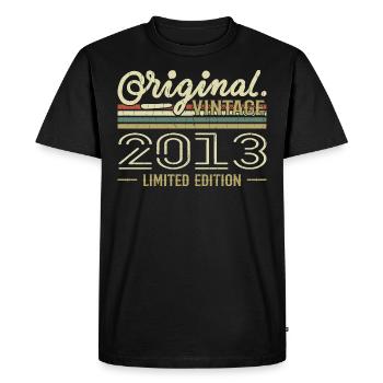2013 Anniversaire Rétro 2013 Original 2013 Vintage - T-shirt Premium bio Homme - noir - Devant - Nico (187cm)
