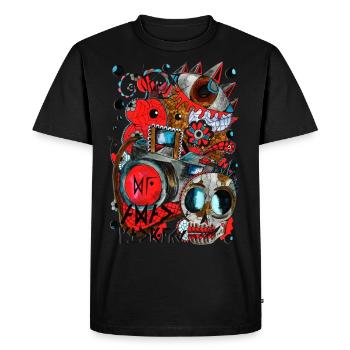 AGAC Picture Rouge et Bleu - T-shirt Premium bio Homme - noir - Devant - Nico (187cm)