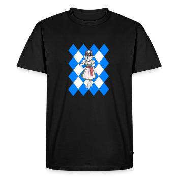 Drapeau bavarois Cadeau de chien - T-shirt Premium bio Homme - noir - Devant - Nico (187cm)