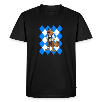 Drapeau bavarois Cadeau de chien - T-shirt Premium bio Homme - noir - Devant - Nico (187cm)