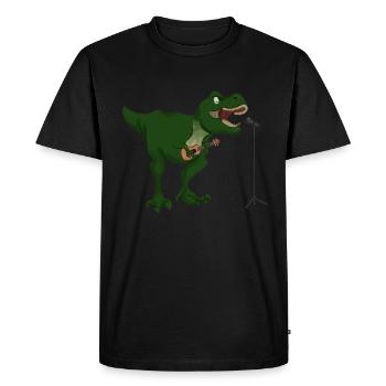 T-Rex guitare Trex Dino cadeau guitariste - T-shirt Premium bio Homme - noir - Devant - Nico (187cm)