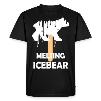 L’ours polaire en fusion - T-shirt Premium bio Homme - noir - Devant - Nico (187cm)