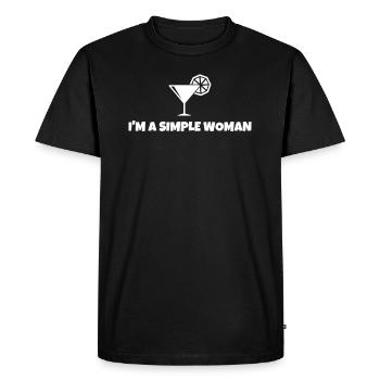 IM UNE SIMPLE FEMME - T-shirt Premium bio Homme - noir - Devant - Nico (187cm)