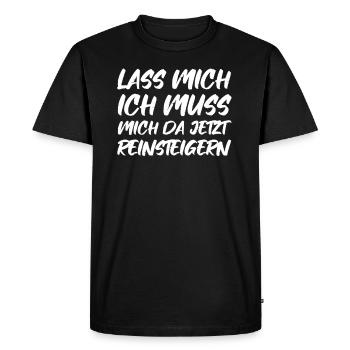 Laisse-moi J’ai besoin de moi Maintenant - T-shirt Premium bio Homme - noir - Devant - Nico (187cm)