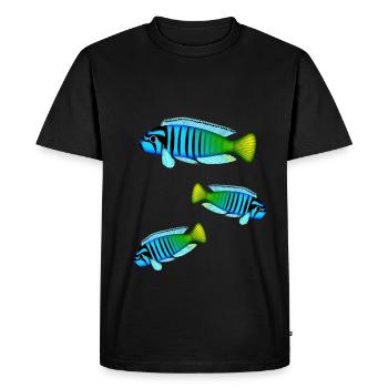Perche Poisson Perche Colorée Malawi Africain - T-shirt Premium bio Homme - noir - Devant - Nico (187cm)