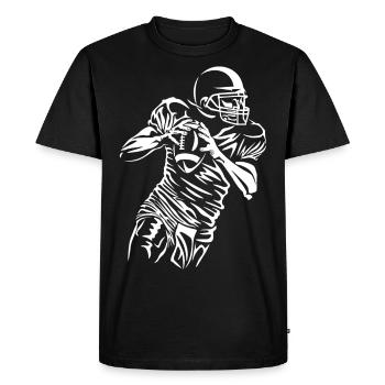Football Wide Receiver - Men's Premium Organic T-Shirt - black - Front - Nico (187cm)