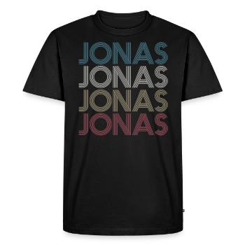 Jonas - T-shirt Premium bio Homme - noir - Devant - Nico (187cm)