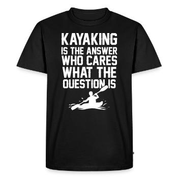 Cadeau de sports nautiques en kayak je canoë kayak kayakiste - T-shirt Premium bio Homme - noir - Devant - Nico (187cm)