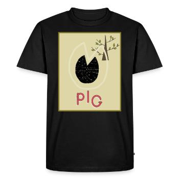 Patte de cochon, pied de cochon, cochon - cadeau - T-shirt Premium bio Homme - noir - Devant - Nico (187cm)