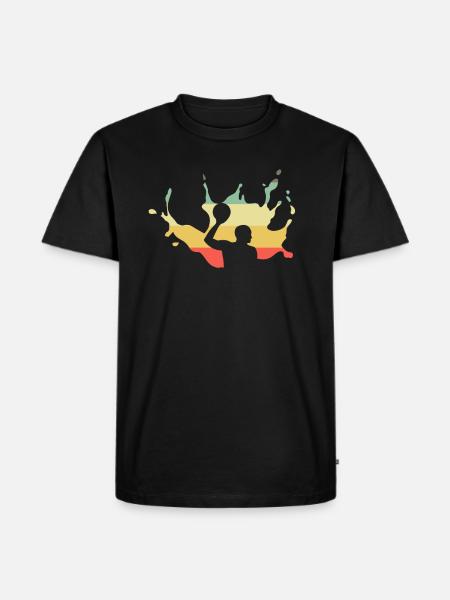 Retro waterpolo speler cadeau I waterpolo speler - Mannen Premium Bio T-shirt - zwart