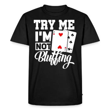 Jeu de poker Texas Holdem cadeau I poker - T-shirt Premium bio Homme - noir - Devant - Nico (187cm)