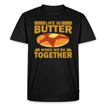 Pancakes pancake gift I breakfast pancake - T-shirt Premium bio Homme - noir - Devant - Nico (187cm)