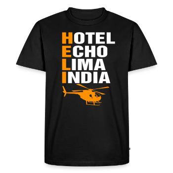 Helicopter Pilot Gift I Helicopter Helicopter - Men's Premium Organic T-Shirt - black - Front - Nico (187cm)