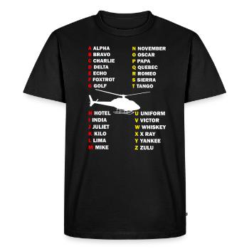 Pilote d'hélicoptère cadeau je hélicoptère hélicoptère - T-shirt Premium bio Homme - noir - Devant - Nico (187cm)