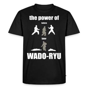 Wado-Ryu, Chemin de l’Ami - Karaté T Shirt - T-shirt Premium bio Homme - noir - Devant - Nico (187cm)