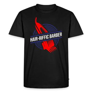 Barber Barbershop Barber Barbe - T-shirt Premium bio Homme - noir - Devant - Nico (187cm)