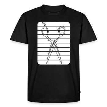 Barber Barbershop Barber Barbe - T-shirt Premium bio Homme - noir - Devant - Nico (187cm)