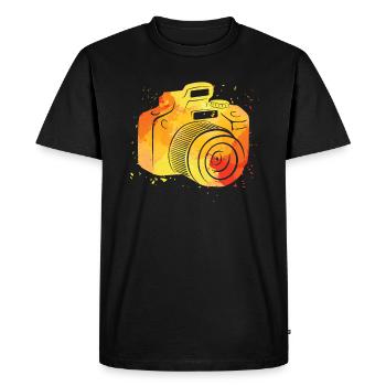 Photographe Photographe Photographie Appareil photo - T-shirt Premium bio Homme - noir - Devant - Nico (187cm)