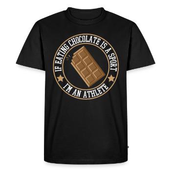 Chocolat Chocolat Schoki - T-shirt Premium bio Homme - noir - Devant - Nico (187cm)