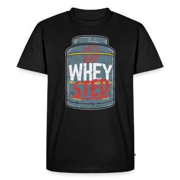 Bodybuilding - Men's Premium Organic T-Shirt - black - Front - Nico (187cm)