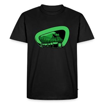 Alpinisme Grimpeurs - T-shirt Premium bio Homme - noir - Devant - Nico (187cm)