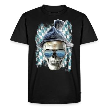 Crâne bavarois - T-shirt Premium bio Homme - noir - Devant - Nico (187cm)