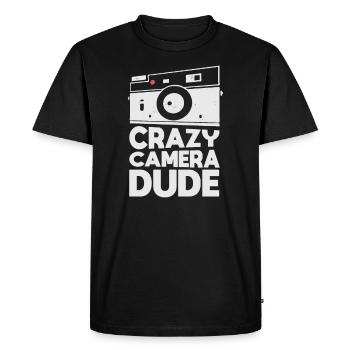 Photographe Photographe Photographie Appareil photo - T-shirt Premium bio Homme - noir - Devant - Nico (187cm)