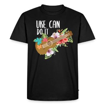 Uke ukulele - Men's Premium Organic T-Shirt - black - Front - Nico (187cm)