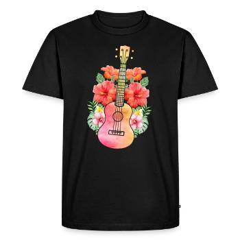 Uke ukulele - Men's Premium Organic T-Shirt - black - Front - Nico (187cm)