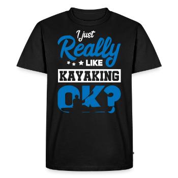 Kayak Kayak Kayaker - Men's Premium Organic T-Shirt - black - Front - Nico (187cm)