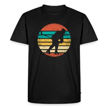 Hockey sur glace rétro - T-shirt Premium bio Homme - noir - Devant - Nico (187cm)