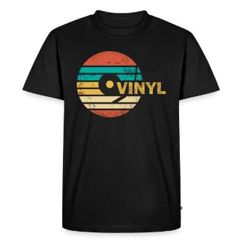 Vinyl record - Men's Premium Organic T-Shirt - black - Front - Nico (187cm)