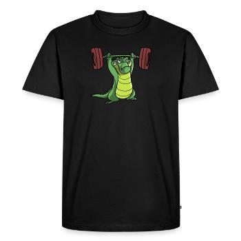 Weightlifting weightlifter barbell - Men's Premium Organic T-Shirt - black - Front - Nico (187cm)