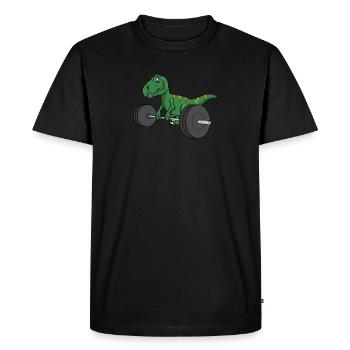 Weightlifting weightlifter barbell - Men's Premium Organic T-Shirt - black - Front - Nico (187cm)