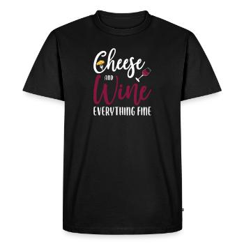 Plateau de fromages Fromages Fromages laitiers - T-shirt Premium bio Homme - noir - Devant - Nico (187cm)