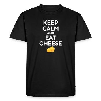 Plateau de fromages Fromages Fromages laitiers - T-shirt Premium bio Homme - noir - Devant - Nico (187cm)