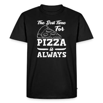Pizza pizzeria pizza maker - Men's Premium Organic T-Shirt - black - Front - Nico (187cm)
