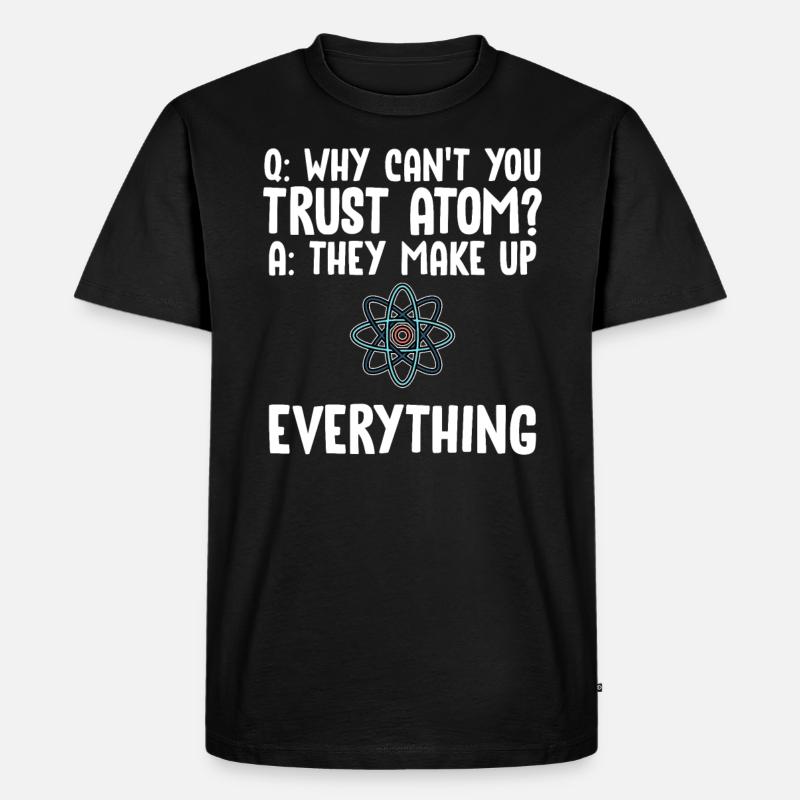 Physiker Atom Physik - Männer Premium Bio T-Shirt - Schwarz