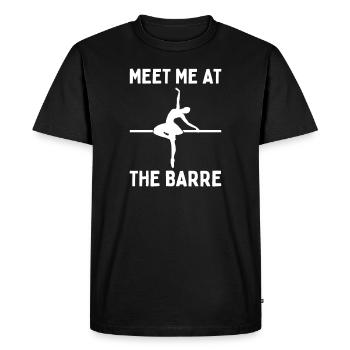 Danseuse de ballet ballerine - T-shirt Premium bio Homme - noir - Devant - Nico (187cm)