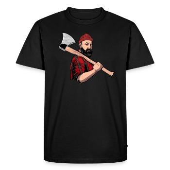 Bûcheron Forester Forester Menuisier - T-shirt Premium bio Homme - noir - Devant - Nico (187cm)