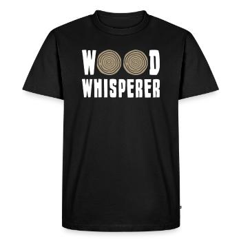 Menuisier menuisier menuisier menuisier - T-shirt Premium bio Homme - noir - Devant - Nico (187cm)