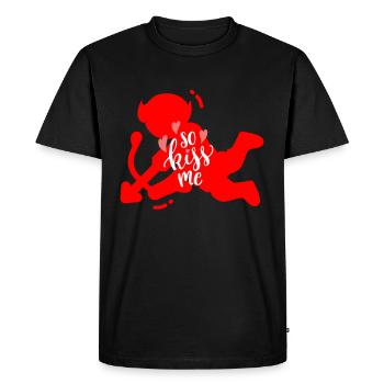 Valentine's Day, Valentine's Day, Valentine's Day - Men's Premium Organic T-Shirt - black - Front - Nico (187cm)