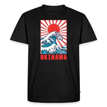 Grande vague De Kanagawa Okinawa Japon - T-shirt Premium bio Homme - noir - Devant - Nico (187cm)