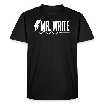 Écrivain Roman Schreiber Littérature Auteur - T-shirt Premium bio Homme - noir - Devant - Nico (187cm)