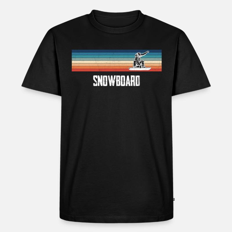 Snowboard - Männer Premium Bio T-Shirt - Schwarz