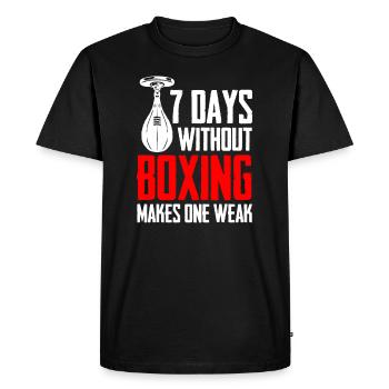 Boxe Boxer Boxer - T-shirt Premium bio Homme - noir - Devant - Nico (187cm)