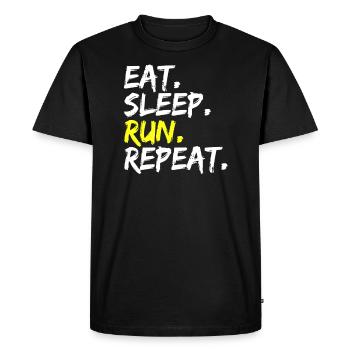 Jogging Running Jogging Runner Sport Saying Gift - Men's Premium Organic T-Shirt - black - Front - Nico (187cm)