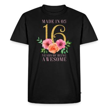 Sweet 16e anniversaire - T-shirt Premium bio Homme - noir - Devant - Nico (187cm)
