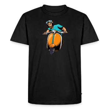 Scooter scooter mobylette scooter - T-shirt Premium bio Homme - noir - Devant - Nico (187cm)