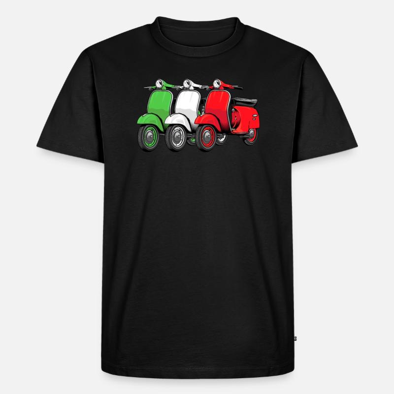 Motorroller Mofa Moped Roller - Männer Premium Bio T-Shirt - Schwarz